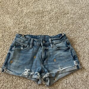 Arizona Jean Company Blue Distressed Jean Shorts